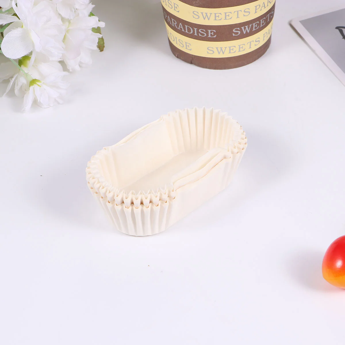 

Paper Cups Cupcake Baking Liners Cup Muffin Cake Bread Oval Wrappers Mini Disposable Liner Dessert Boat Pan Loaf Trays Shape