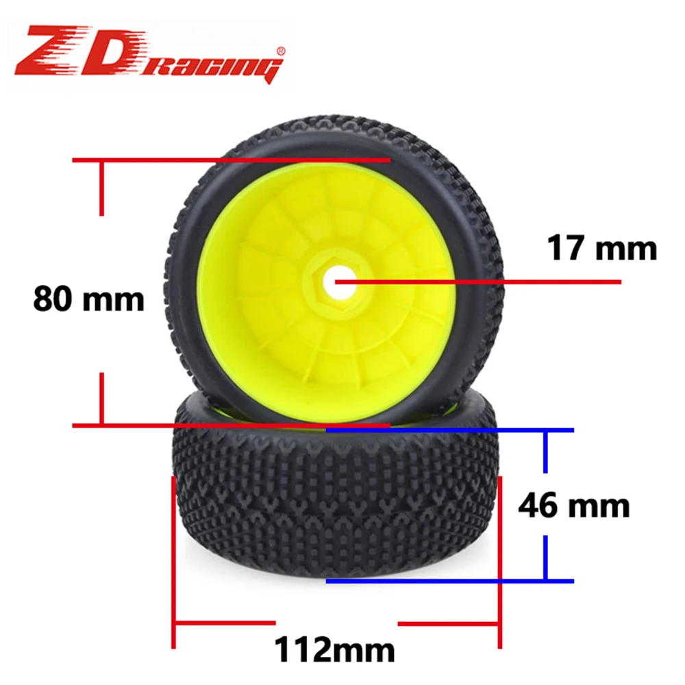 

4pcs ZD Racing DHK 8384 HSP ARRMA Traxxas Wltoys 1/8 Desert Buggy Monster Truck RC Car 112mm Tires Wheels 17mm Hub Hex A8013