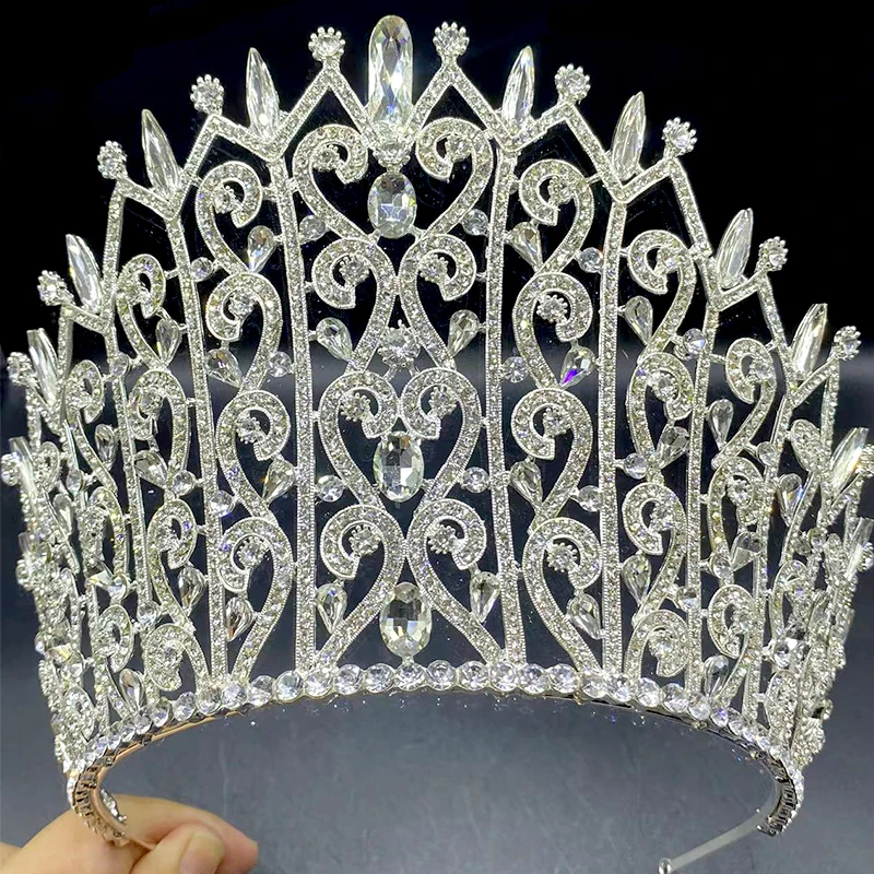 Женские Свадебные короны и тиары leach большая диадема принцессы в стиле барокко
