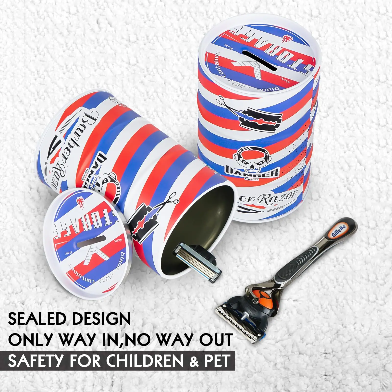 Коробка-дозатор для лезвий чехол удаления бритвы парикмахерская вместительный