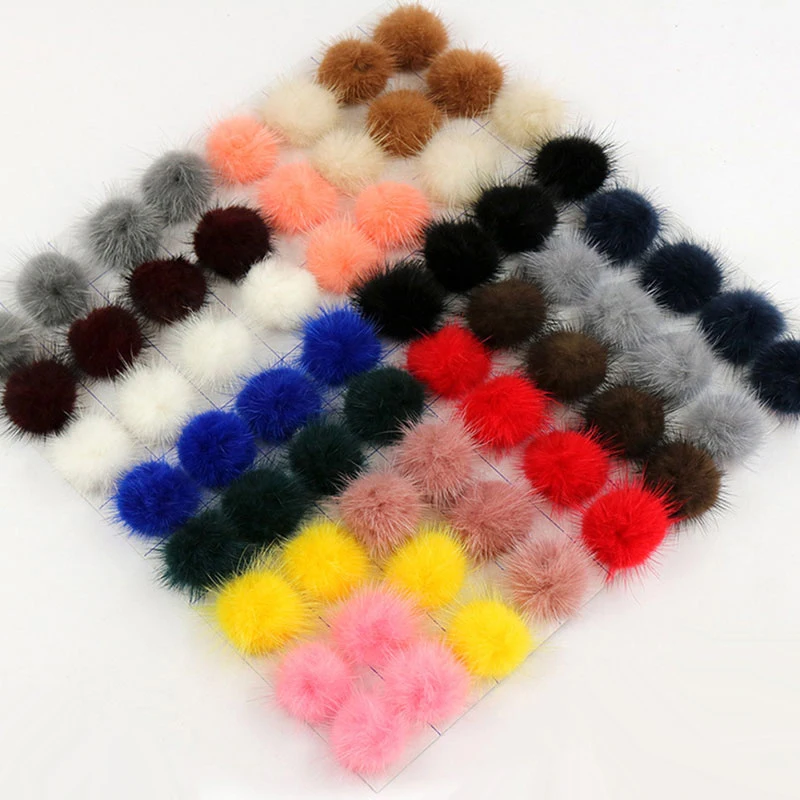 

Помпон из искусственного меха норки, 3 см/3,5 см