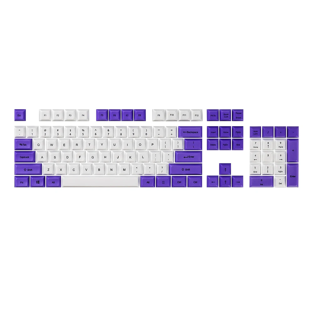 

104 key Purple White Keycaps DSA Height is Applicable to MX Switch Mechanical Keyboard PBT Keyboard Cap