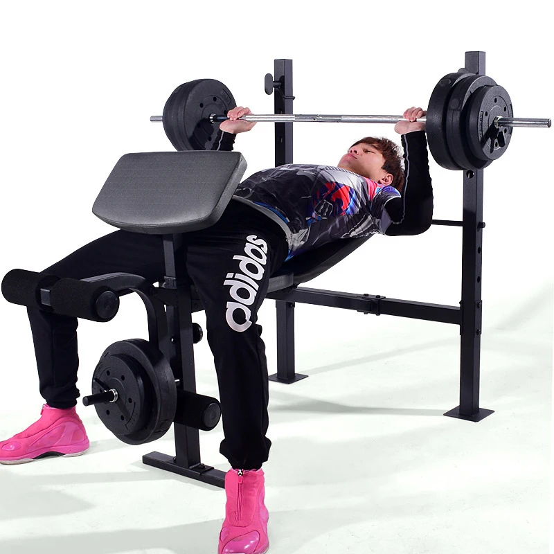 Multifunctional weight bench Weight Training Bench barbell rack household gym workout dumbbell Fitness exercise equipment