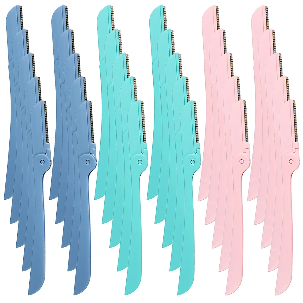 

10 шт., портативная складная бритва для бровей