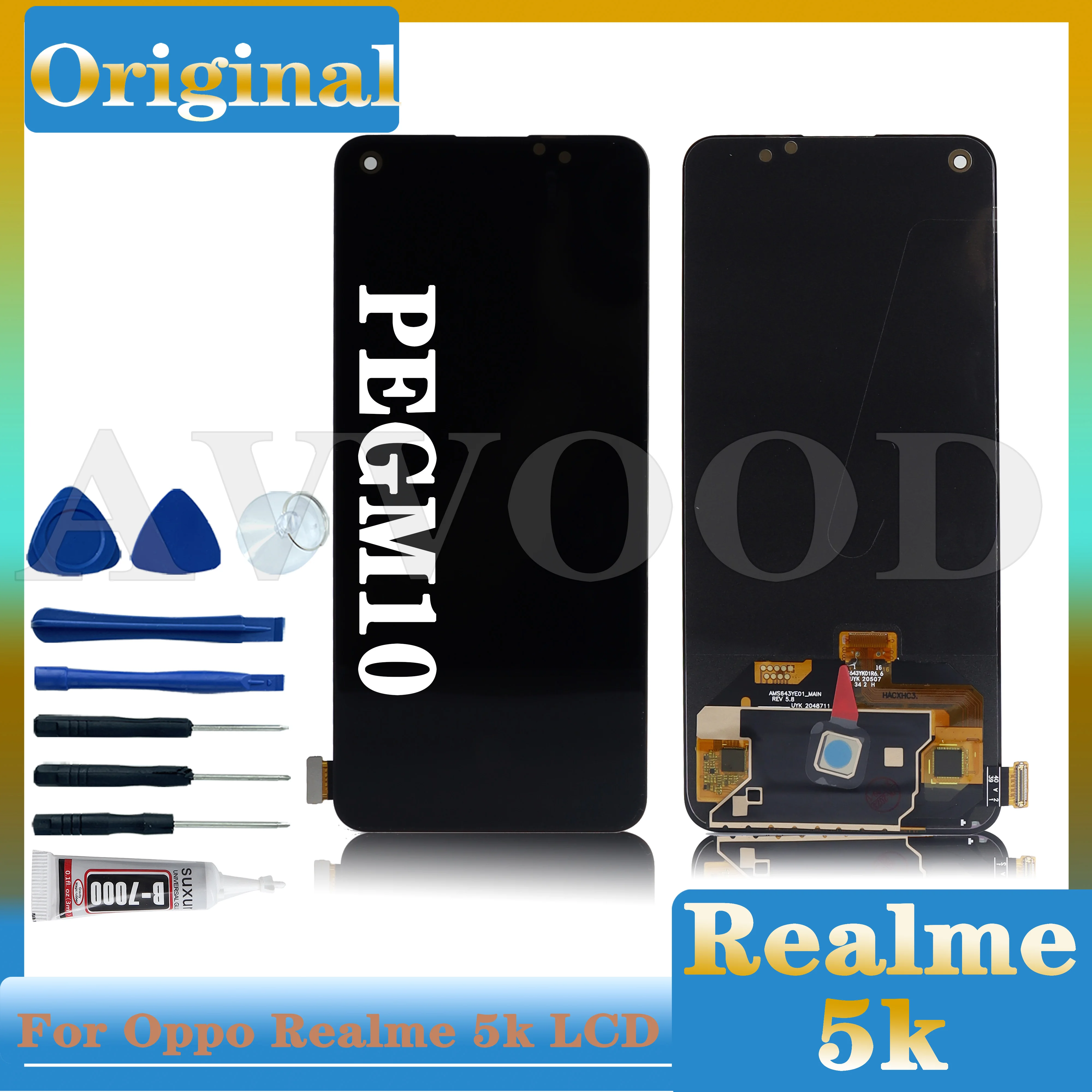 6,43 'оригинальный AMOLED для Oppo Reno 5 K PEGM10 ЖК-дисплей сенсорный экран дигитайзер панель в сборе для Oppo Reno 5 K ЖК-дисплей