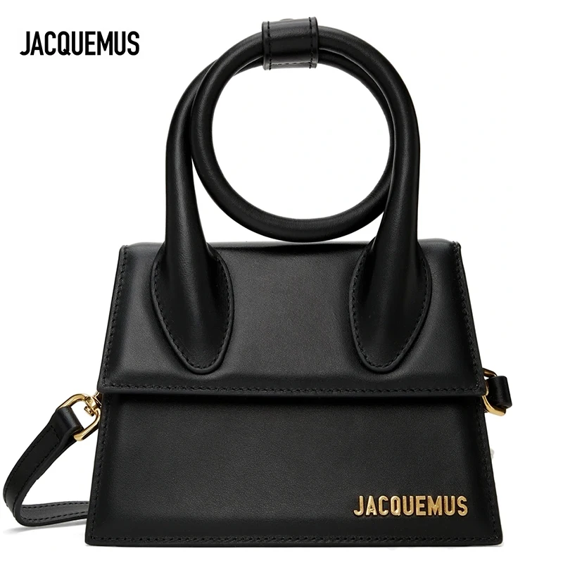 

JACQUEMUS Luxury Le Chiquito Noeud Leather Top Handle Bag Women Shoulder Bag Fashion Handbag Classic Underarm Bag