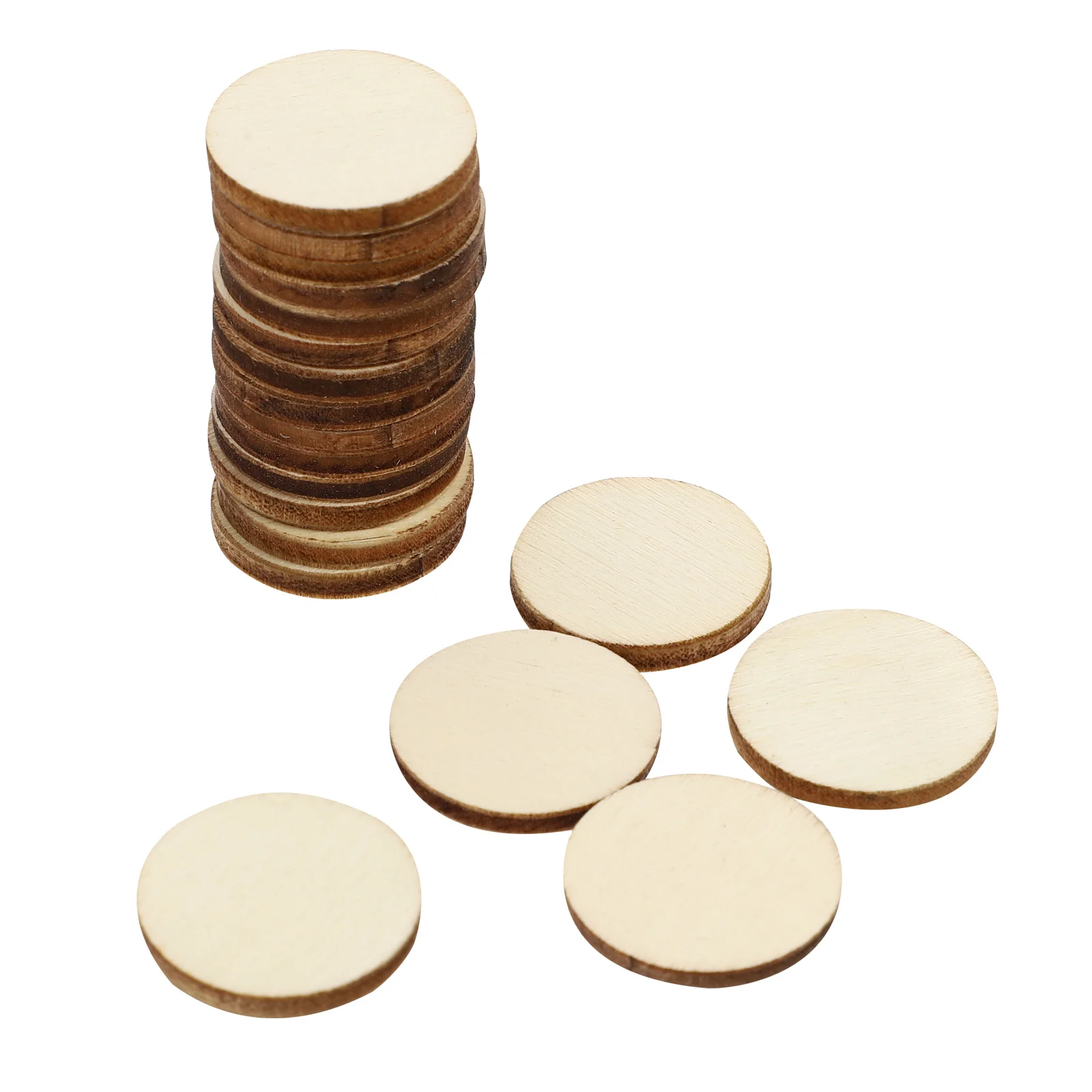 

Wood Wooden Slices Discs Round Cutouts Circle Diy Chip Pieces Craft Blank Mini Embellishments Ornaments Props Square Slabs