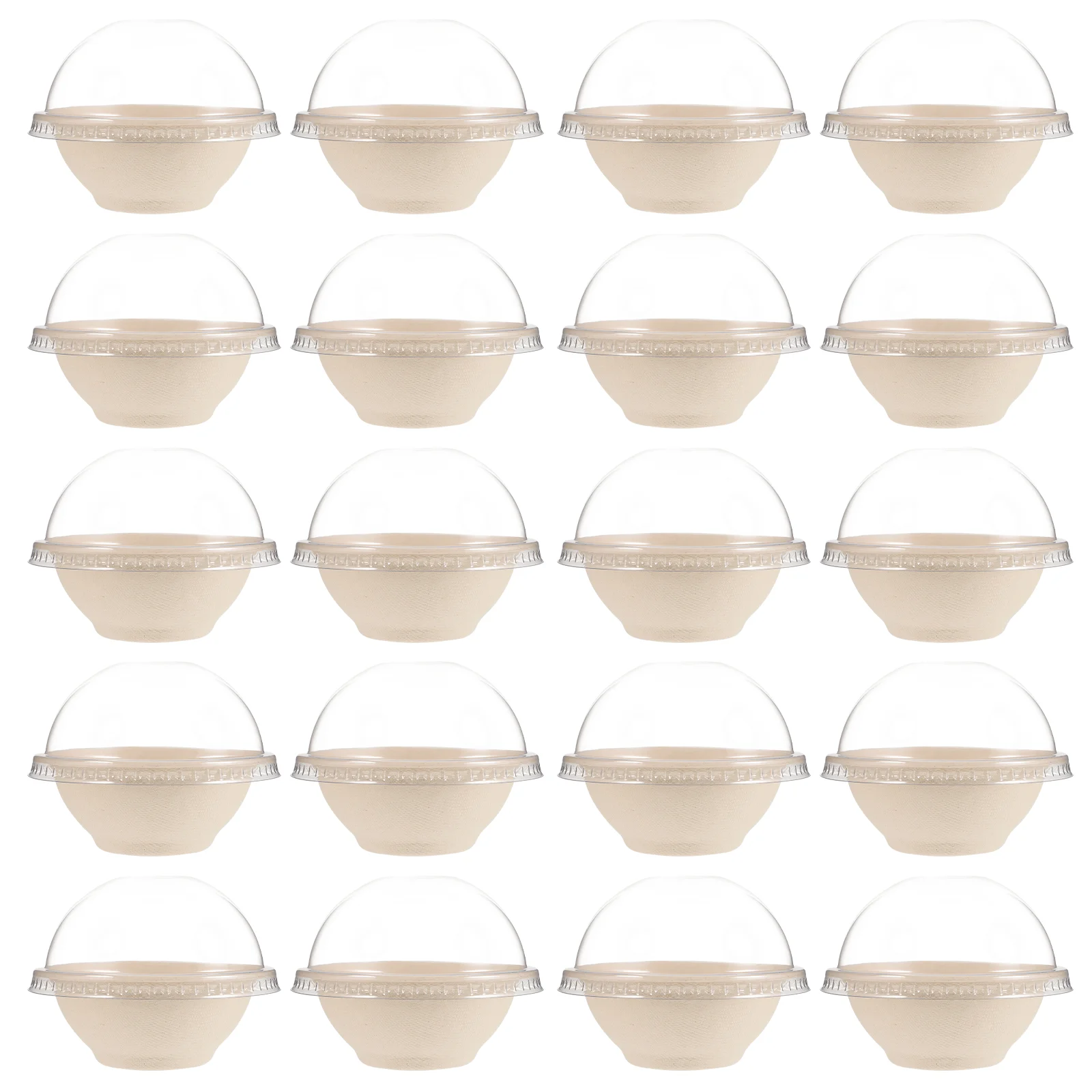 

50pcs Ice Cream Paper Bowls Disposable Ice Cream Cups Party Food Serving Supplies