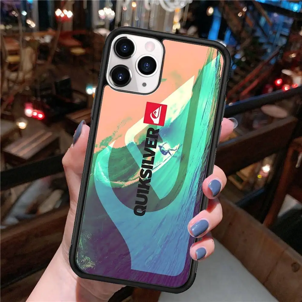 Фото Чехол Q-QuiksilverS LOGO для iPhone 17 16 Pro Max Air 15 14 13 12 Mini Plus 11, жесткий, из ПК+ТПУ, задняя крышка для телефона №4
