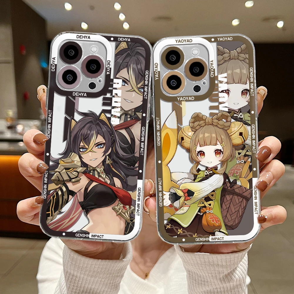 Чехол для телефона Genshin Impact Yae Miko Ganyu нового Samsung S24 S23 S22 S21 S20 S10 FE Note20 Note10 Plus Ultra Lite 5G