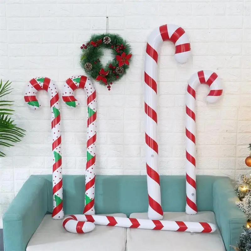 Рождественские надувные рождественские конфеты трость 2024 украшения для дома