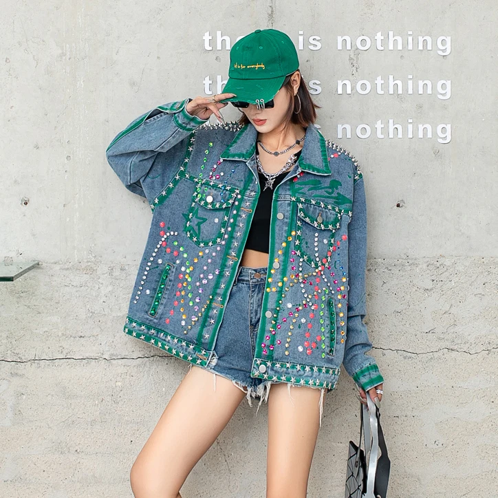 Дизайнерская новинка осени 2022 модное джинсовое пальто Kuai для тяжелой