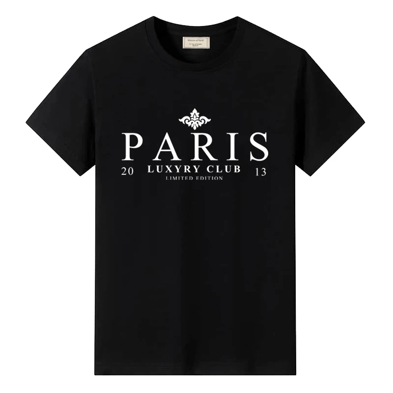 

Luxury Men's and Women's Cotton T-shirt Short Sleeve Tee Shirts Monaco Barcelona Paris Venice City Limited Edition T-Shirt