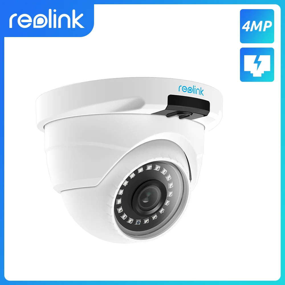

Reolink PoE IP camera 4MP Built-in Microphone Dome HD Security Camera IR Night vision outdoor IP66 Waterproof Remote view D400