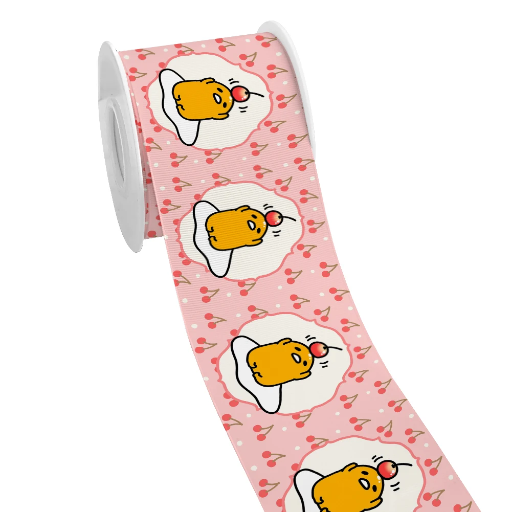 Японская мультяшная корсажная лента с желтым желтком и рисунком гудетамы 5 ярдов