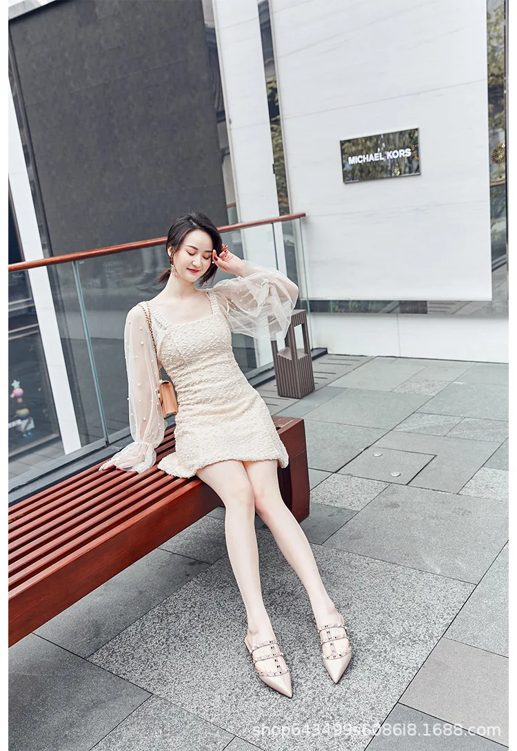 Women's Sandals Summer 2023 Luxury Brand Pointed Toe Slippers Fashion Patent Leather Their Flat Shoes Elegant Women Shoes