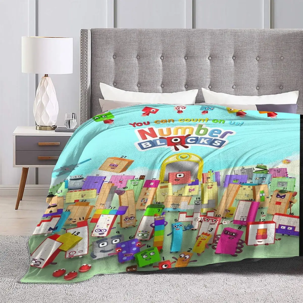 N-Numberblocks-s мультяшное одеяло качественное супер теплое зимнее декоративное