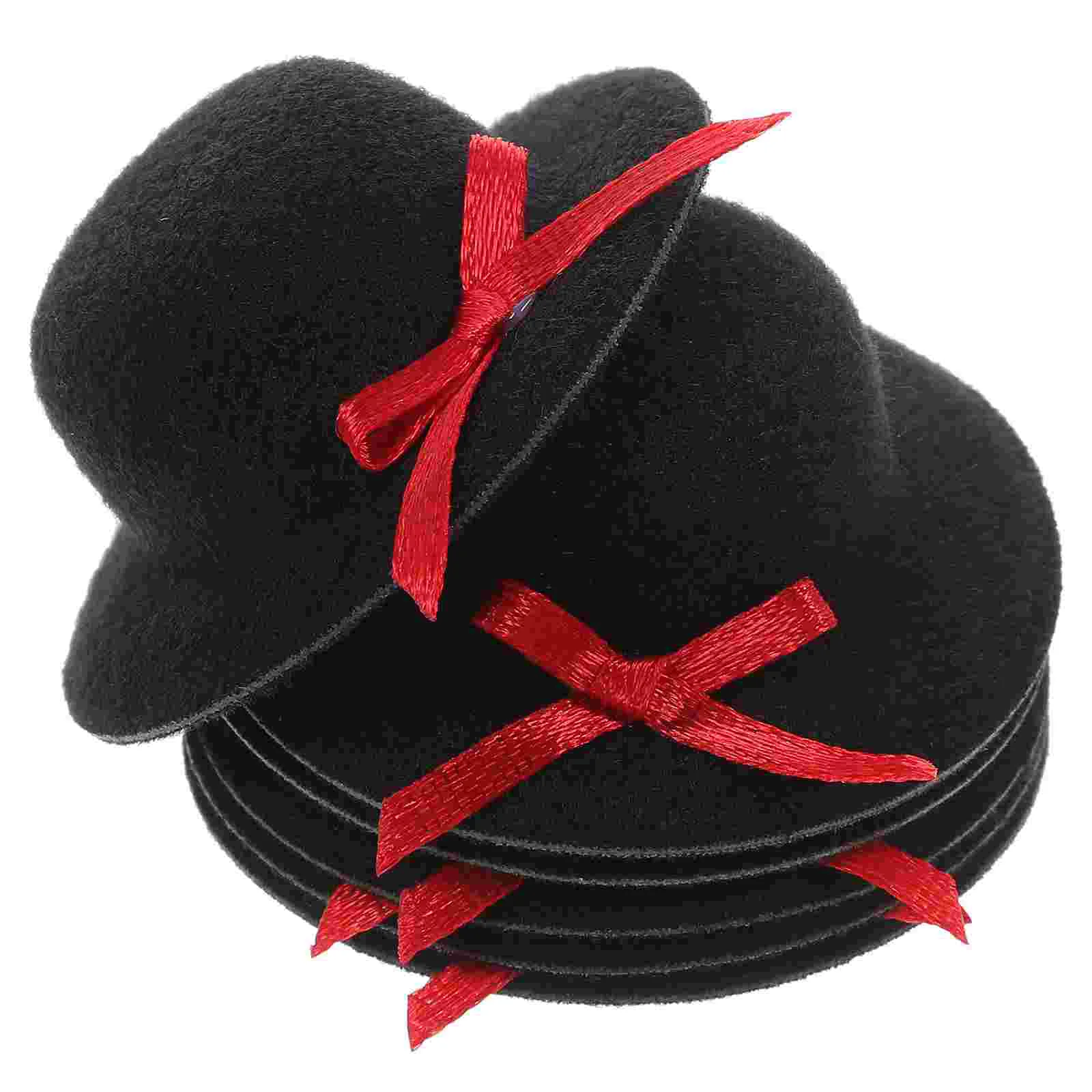 

6 Pcs Adorable Mini Hat For Decors Mini Top Hat Hatss DIY Dolls Party Craft Miniature Decorative Delicate
