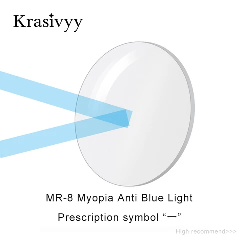 Красивый 1,61 MR-8 Антибликовые линзы для очков