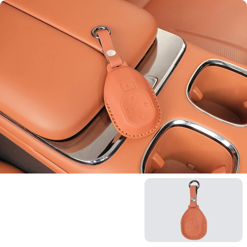 

Для Trumpchi GAC S7 2025 2026: Кожаный чехол для ключей, защитный брелок-футляр, аксессуар для автомобиля