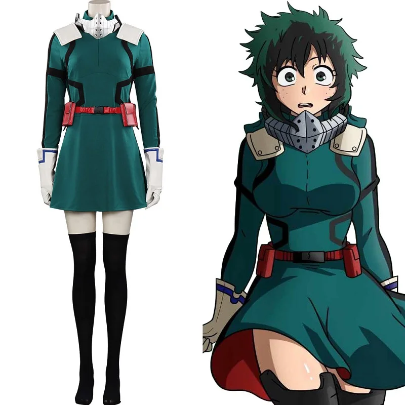 

My Hero Academia Midoriya Izuku Cosplay Costume Women Dress Outfits Halloween Party Suit Anime Role Play Costume