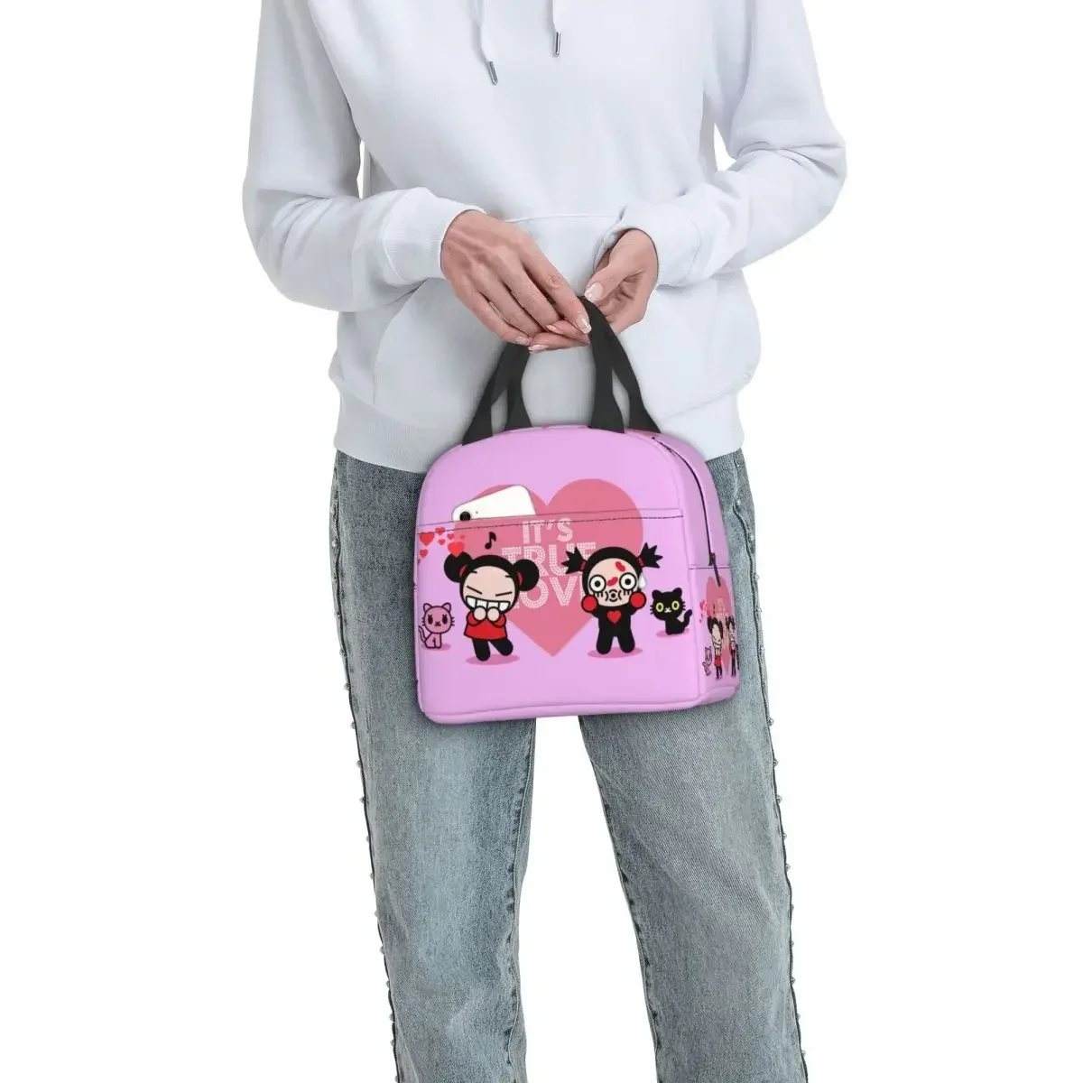 Изолированная сумка для обеда Multeys Anime Pucca женская сумка-тоут с верхней ручкой