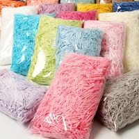 500g colorful shredded crinkle paper raffia wed party candy gift boxes filler weed box clear bag packaging decoration filling