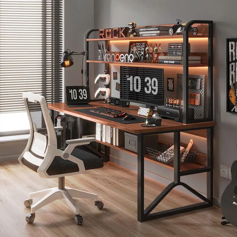 

SH Aoliviya Official New Desk Desktop Computer Desk Bookshelf Integrated Desk Simple Bedroom Student Learning Writing Table Ho