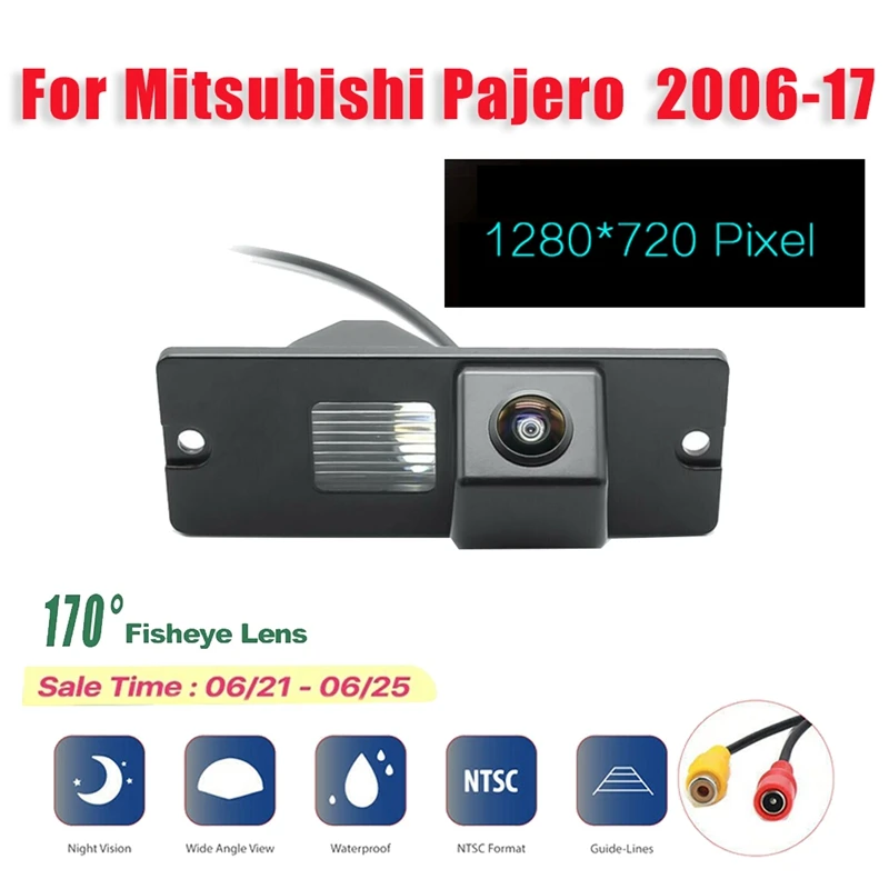 

HD 1280X720 Fisheye 170 Degree Rear View Backup Camera Reverse Parking Camera for Mitsubishi Pajero 4 2006-2017