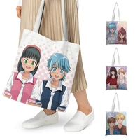 harajuku anime boy girl cute sweet canvas bag large capacity travel casual daily fashion shoulder bag women cartoon couple bag
