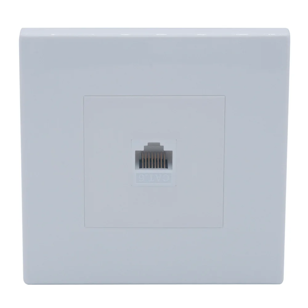 

86 EU Style 1 Port CAT6 RJ45 Female To Female Wall Plate