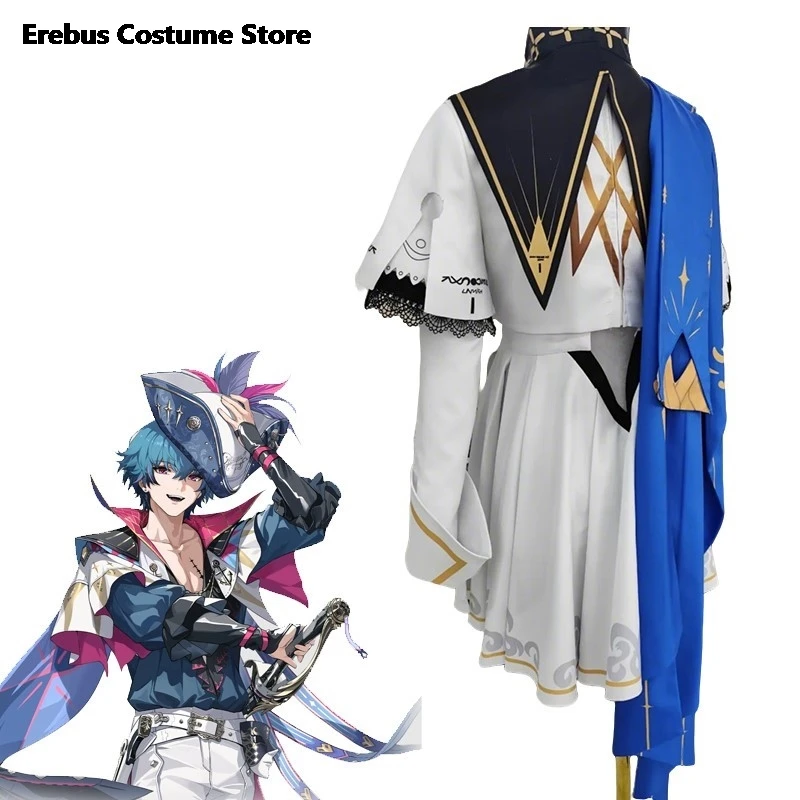 Wuwa Brant Косплей Костюм Парик Обувь Wuthering Waves Аниме Игровая Одежда Мужская Униформа