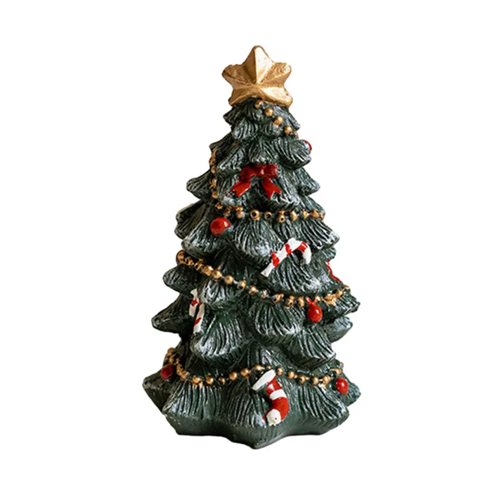 

Small Resin Christmas Tree Ornament Vibrant Colors Durable and Long Lasting Perfect for Festive Celebrations