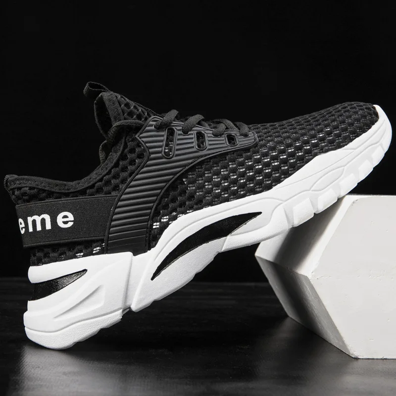 

2021 Mesh Shoes Breathable Versatile Sneakers Men's Casual Shoes Korean Style Mesh Surface Fashionable Men's Shoes Wholesale