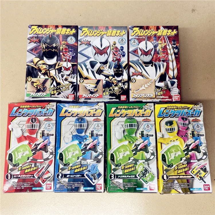 

Bandai Super Sentai Bakuryuu Sentai Abaranger Ressha Sentai ToQger Shiwan Transformation Weapon Candy Assembly model Toy