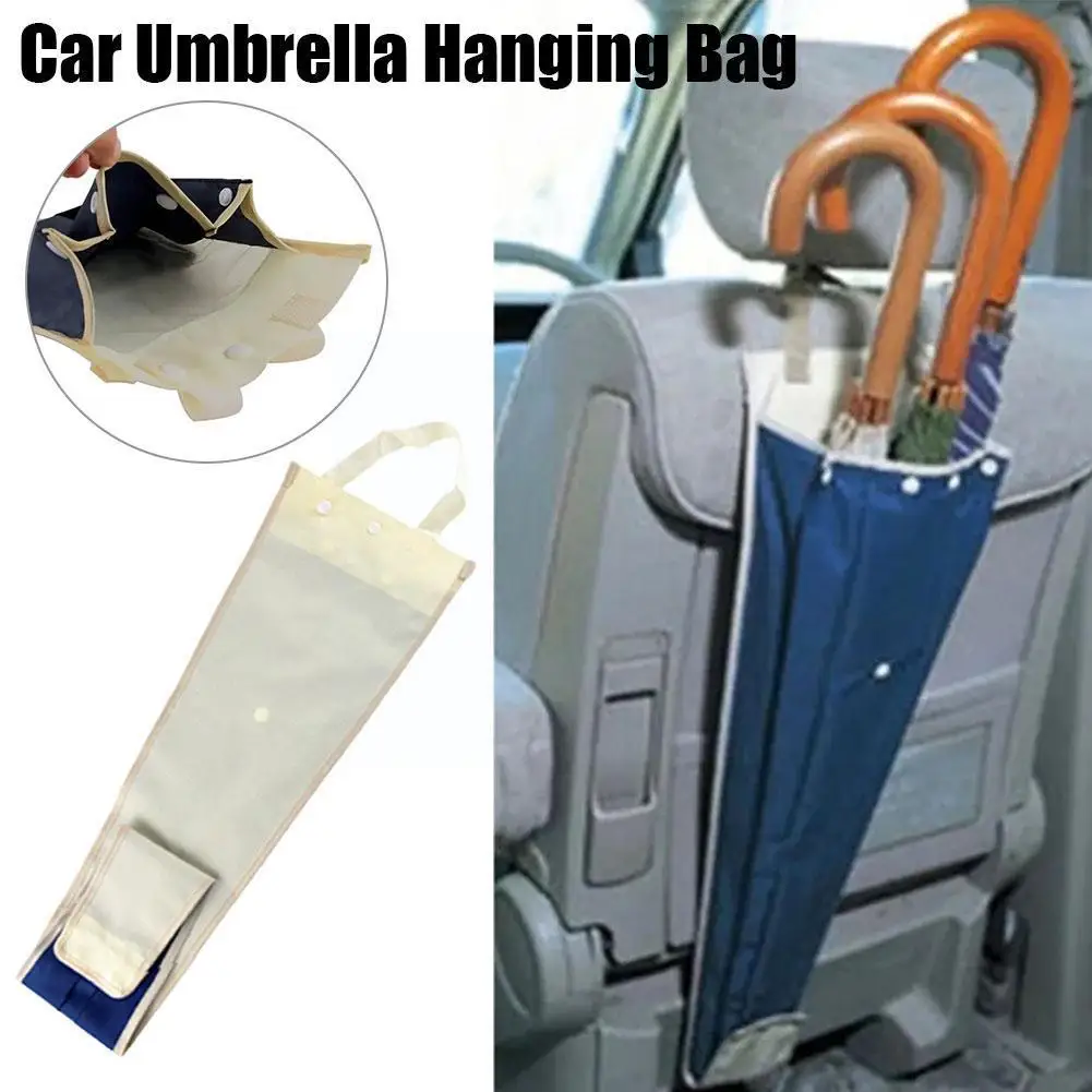 

Car Seat Wet Rain Umbrella Foldable Holder Umbrella Waterproof Bag Protector Cover Cover Carrier Storage Sheath H1I5