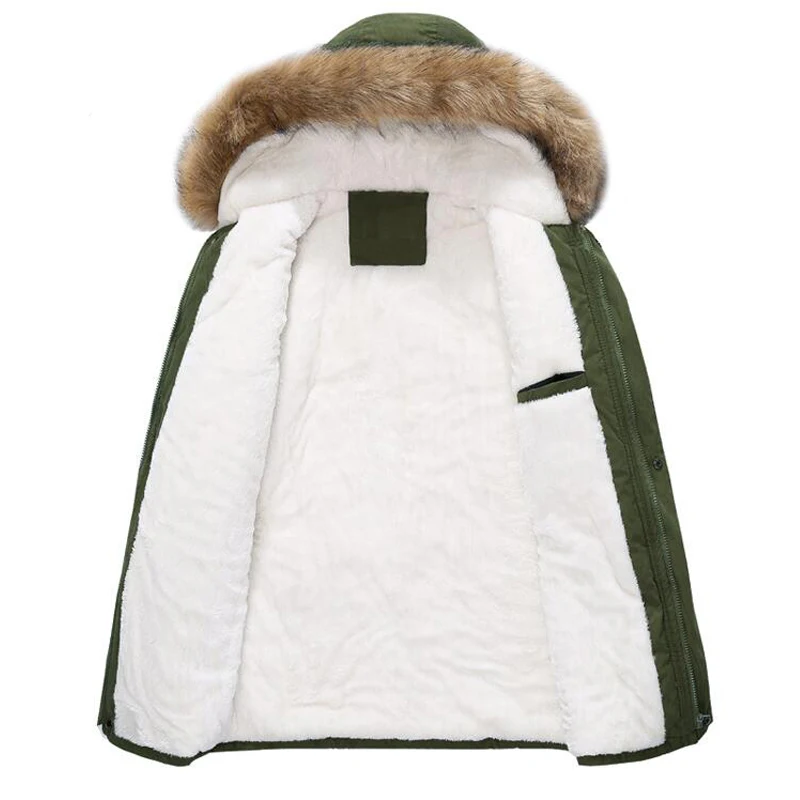 Covrlge Men Parka Coat 2018 Men's Warm Winter Jacket Men Slim Thicken Fur Hooded  Style Padded Male Hooded Coats S-4XL MWM066