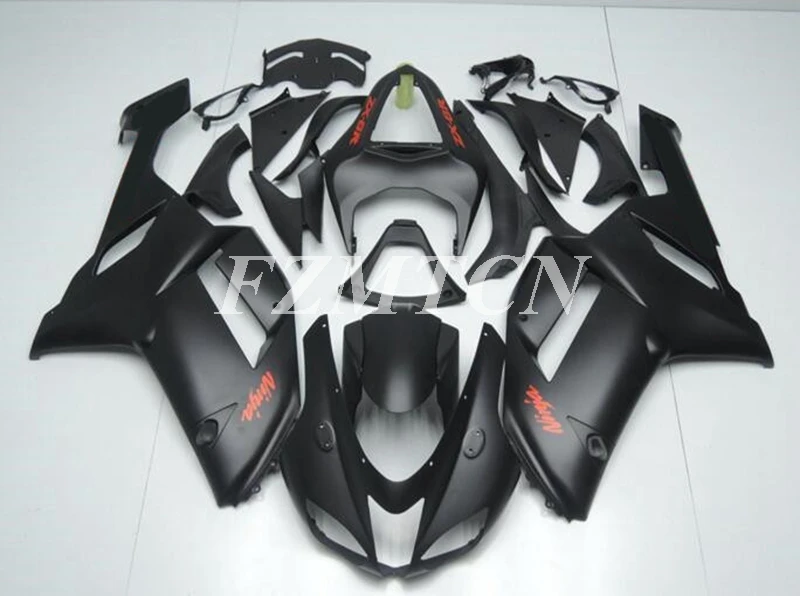 

New ABS Whole Motorcycle Fairings Kit Fit for Kawasaki Ninja ZX-6R ZX6R 636 2007 2008 07 08 Bodywork set Black Matte