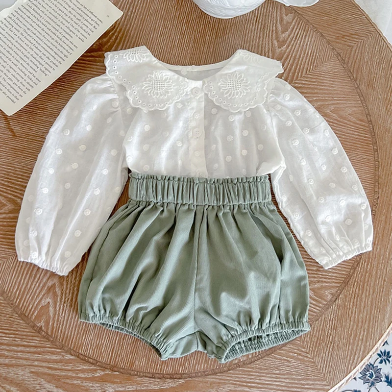 

Детский осенний костюм с длинным рукавом, рубашка с принтом и шорты