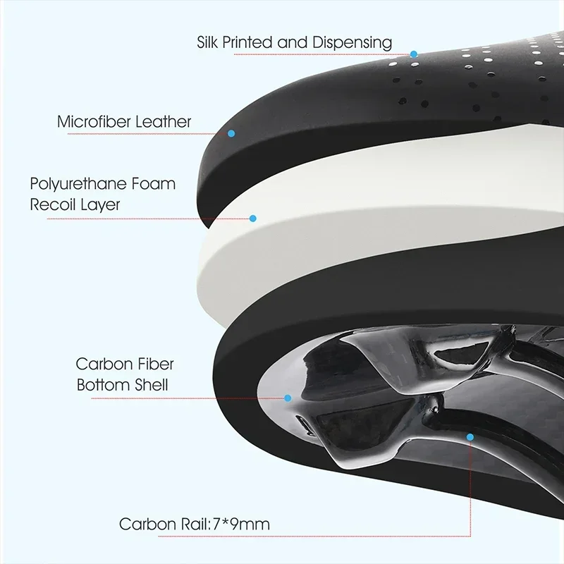WEST BIKING Сверхлегкое T700 карбоновое скоростное седло для шоссейного велосипеда