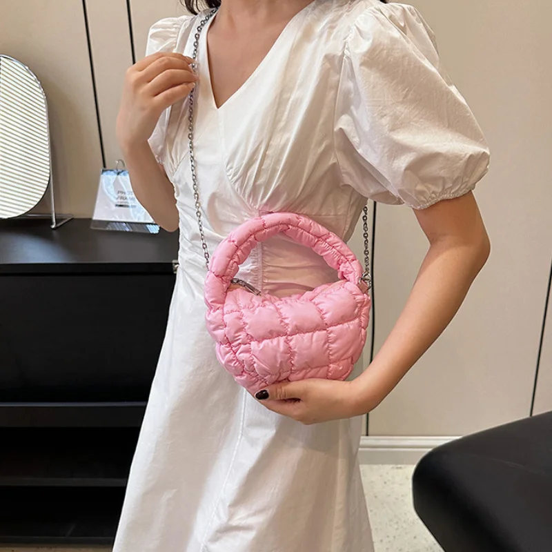 

Женская роскошная дизайнерская сумка, плиссированная корейская модная мини-сумка в форме облака, сумка-тоут, стеганая сумка-мессенджер на цепочке через плечо, мелованная сумка