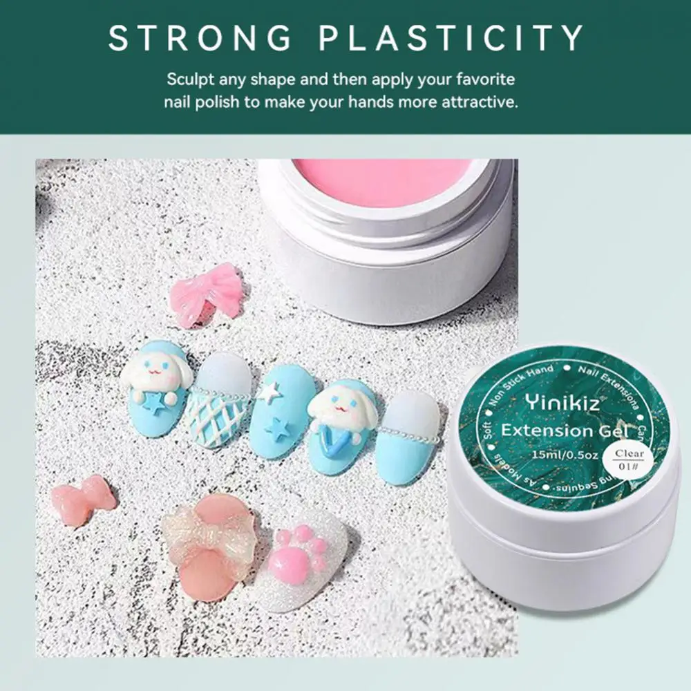 

Transparent Function Hard Gel Nail Gel For Quickly Extend Nail For Nail Extension Solid Nail Tip Gel Nail Accessories