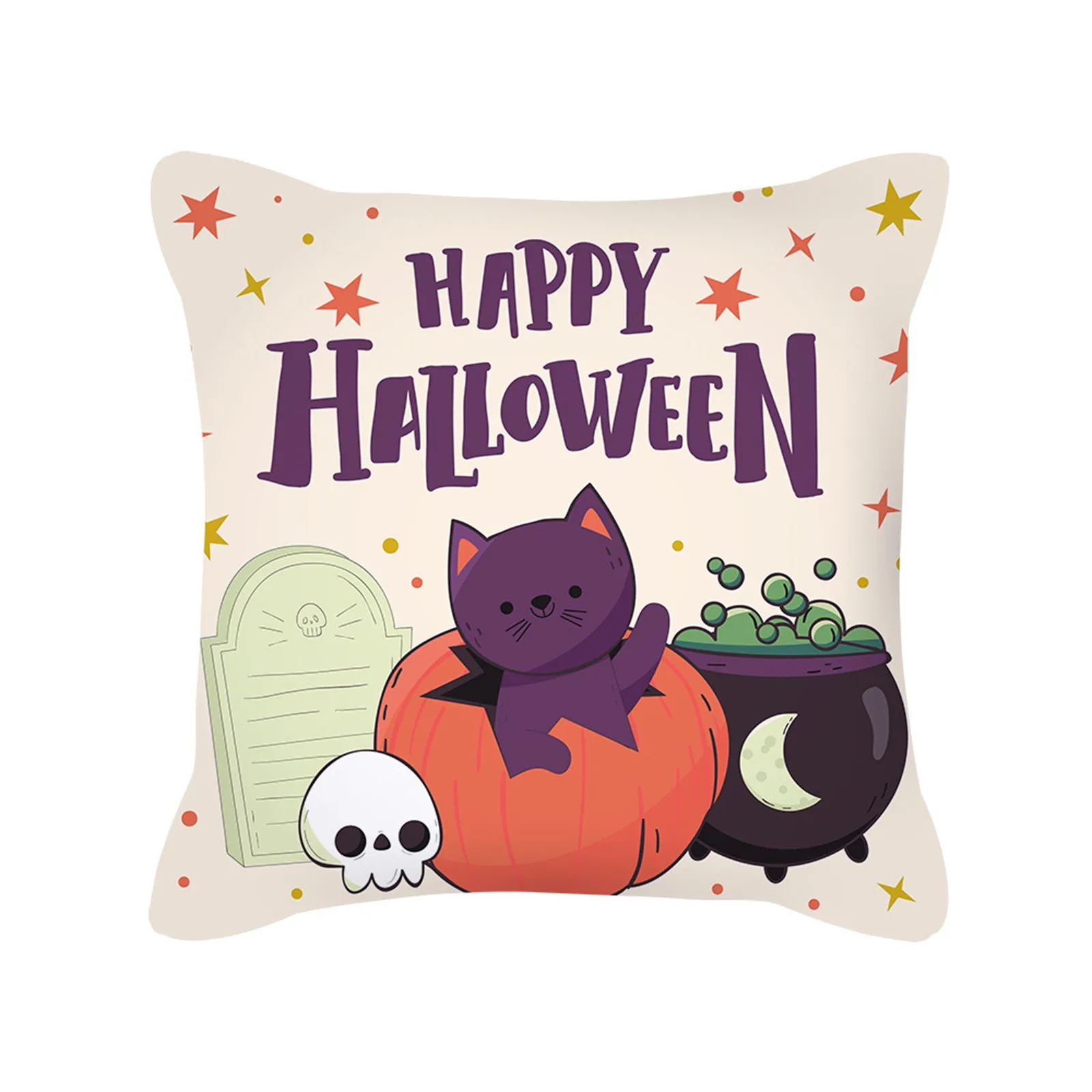 

Cushion Halloween Pumpkin Throw Home Case Decoration Case