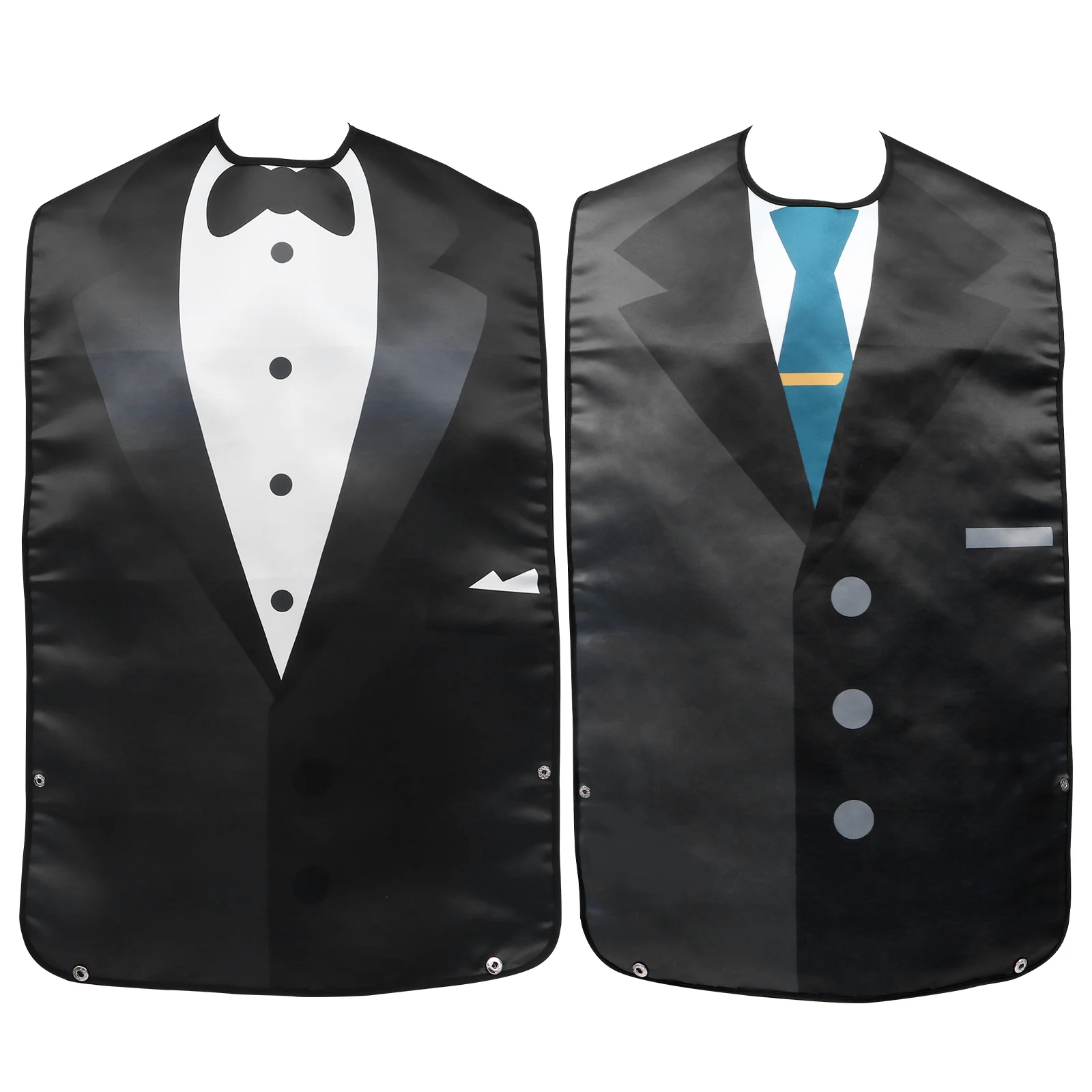 

2pcs Bibs for Men Dress Clothing Protectors for Eating Senior Bib Crumb Catcher Waterproof Reusable Washable Suit Bib