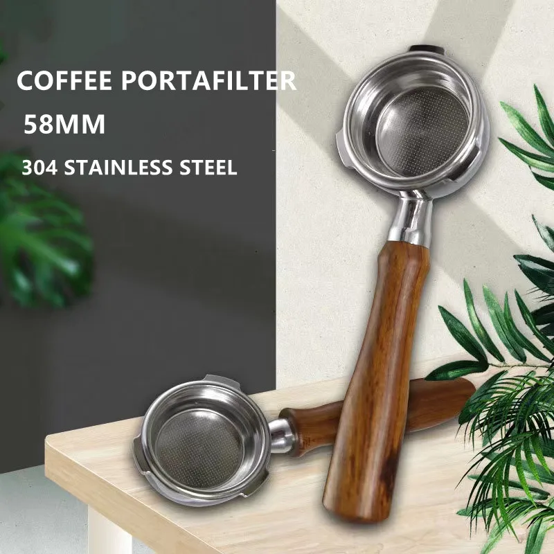 58mm 3 Nails Coffee Bottomless Portafilter Filter Holder For Barsetto/Oster Breville Mini VCF-125X Barista Max Machine Tools