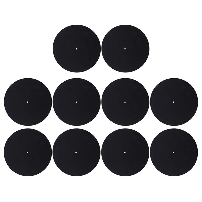 

10Pcs Ultra-Thin Anti-Static Lp Vinyl Turntable Record Player Pad For Phonographs Flat Soft Mat Record Slipmat Mat Pad