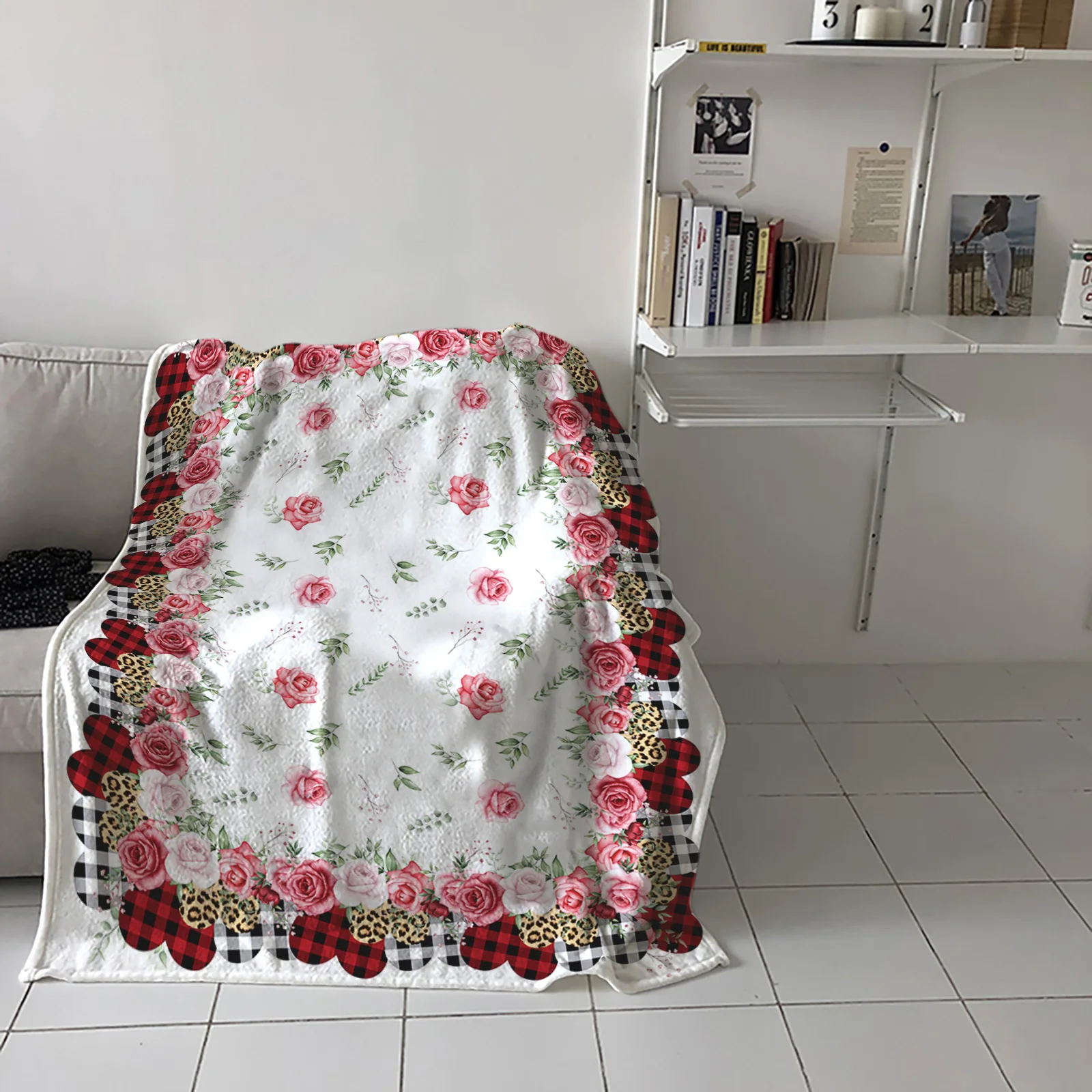 

Одеяло для дивана из мягкой микрофибры с леопардовым принтом