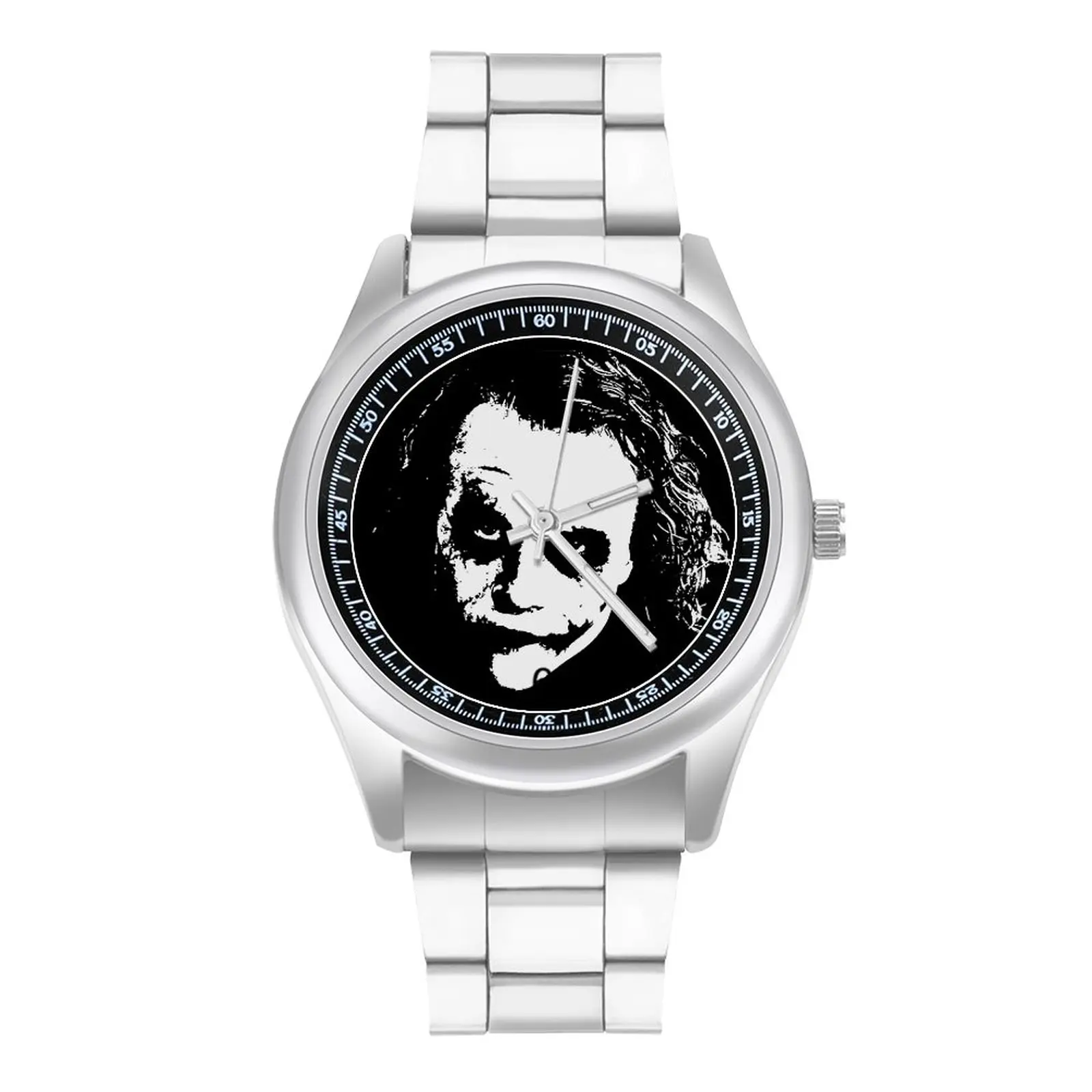 

Clown Quartz Watch Black and White Classy Ladies Wrist Watch Photo Steel Gym High Class Wristwatch