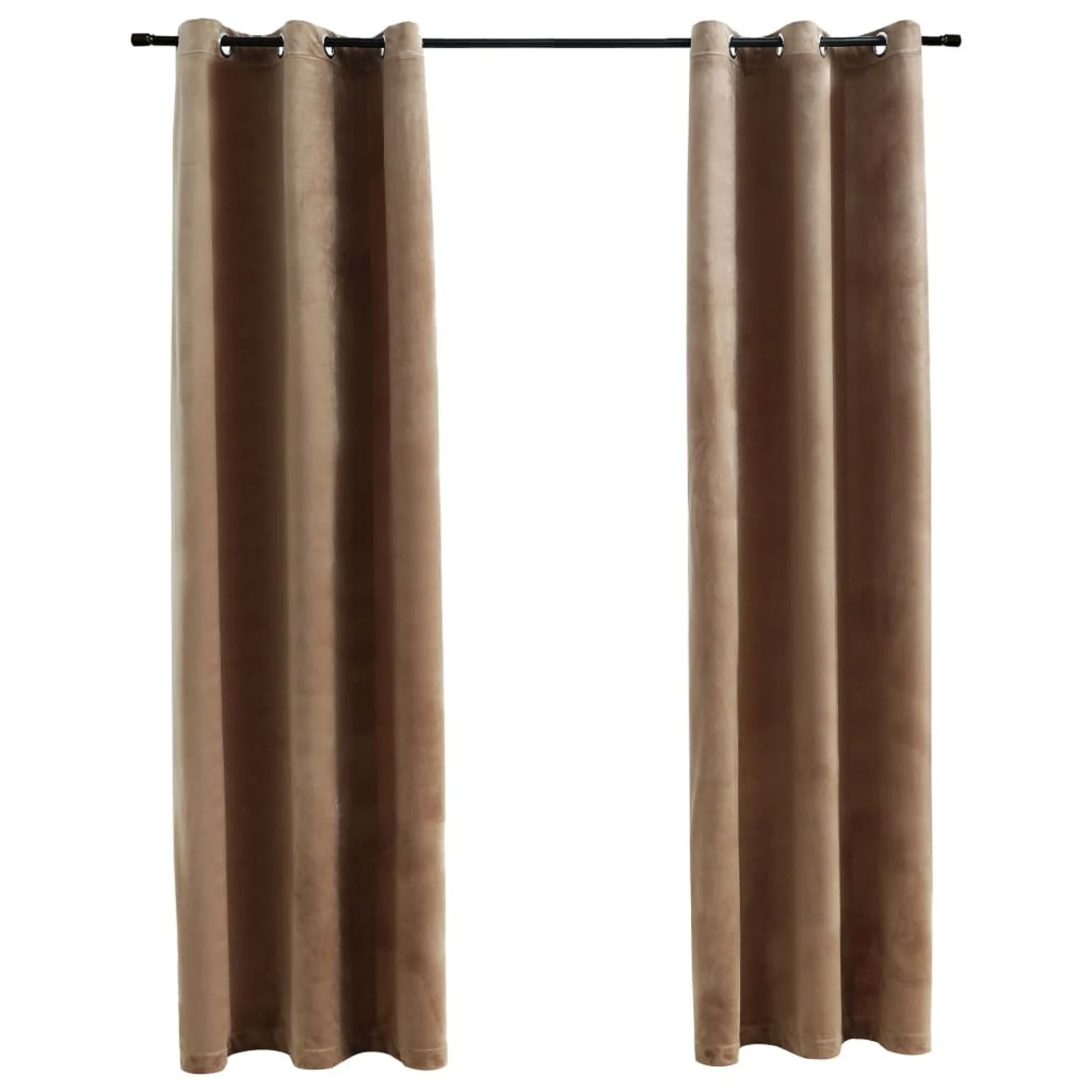 

Затемненные шторы с кольцами 2 шт Бежевый 37 "x 63" бархат