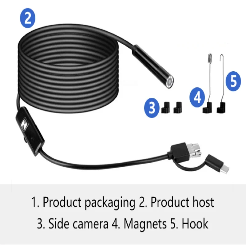 5 мм Android эндоскоп мини USB камера водонепроницаемый светодиодный бороскоп для